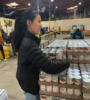 Packing emergency food bags at the Alameda County Food Bank
